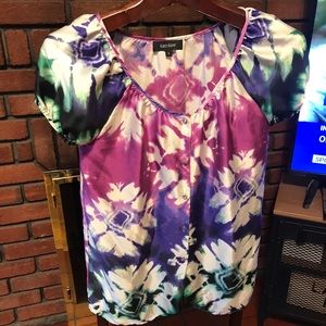 Karen Kane silk blouse size S